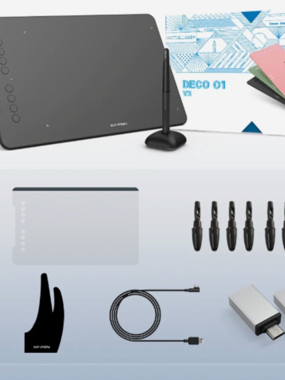 Deco 01 V2 Graphics Tablet — Black